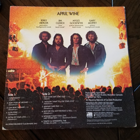 1982 April Wine "Stand Back" Vinyl Record - Picture 2 of 10